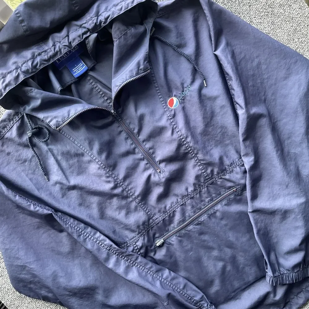Vintage 90s Pepsi Aramark Employee Pullover Windbreaker Jacket Men’s Size XL - Picture 1 of 8